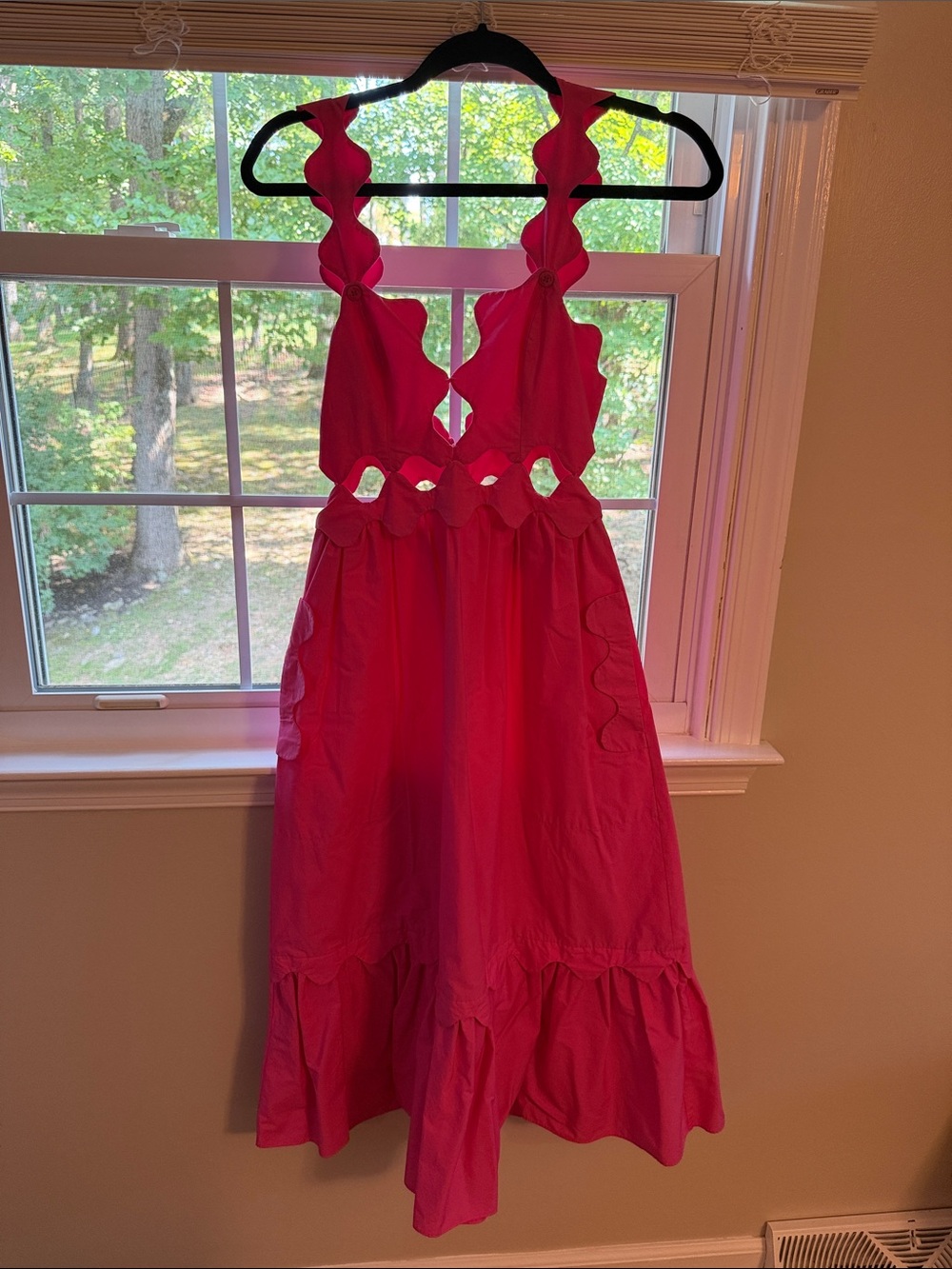 FARM Rio Hot Pink Ruffle-Trim Maxi Dress - Picture 2 of 4